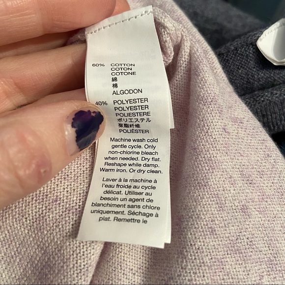 Gap women’s lilac open lightweight cardigan sweater in  size x-small - Picture 6 of 6